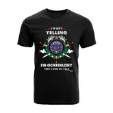 Ochterlony Tartan Crest T-shirt - I'm not yelling style